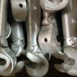 Chainstays with dropouts, ready for attaching