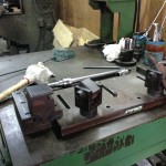 The alignment table where all frames are checked prior to painting and shipping